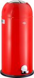 WESCO Kickmaster Maxi Prullenbak | Pedaalemmer | 40 Liter | Metaal - Rood
