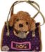 Pluchiez Pluche Hond Knuffel met Draagtas - Meerkleurig