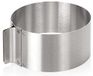 Wenco Taartring, verstelbaar, 16-30 cm, 8 cm hoge taartring van roestvrij staal, bakaccessoires voor taarten, hittebestendig tot 180 °C, roestvrij, zilver, vaatwasmachinebestendig