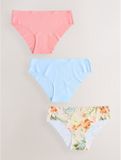 Next - Dames - Set van 3 No VPL Scallop Brazilian-slips - Mintgroen/Gebloemd