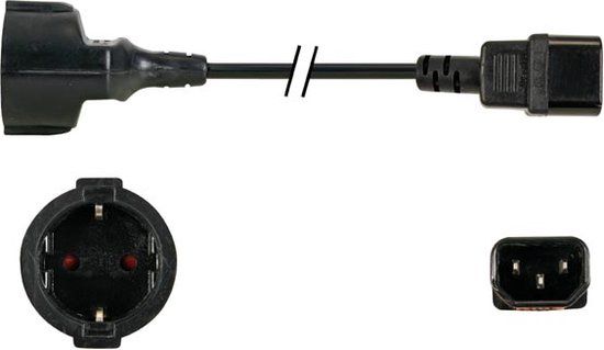 Perel Voedingskabel - H05VV-F 3G1 - 1.8 m - Zwart
