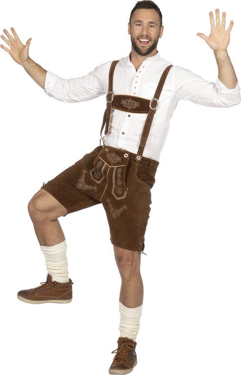Wilbers Lederhosen kort camel - Bruin - Polyester - EAN: 8714438788677