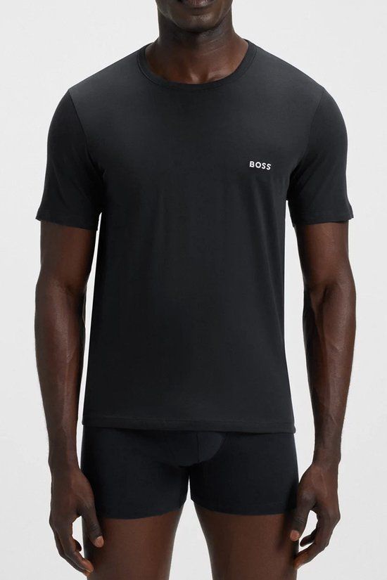 Boss Classic Shirt Heren (3-pack) - Maat M - Zwart/Donkergrijs/Donkergroen - Katoen - Regular Fit