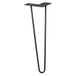 WAGNER meubelpoot/tafelbeen/meubelvoet - HAIRPIN LEG - retro-stijl - staal met gepoedercoating zwart, 12 x 12 x 40 cm, poot conisch/hellend, met geïntegreerde schroefplaat - 12824001