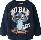 NAME IT - NMMALONSO STITCH NREG SWEAT BRU WDI - Jongens - Sweaters - Maat 110 - Katoen/Elastaan - Navy Blazer