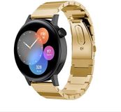 Strap-it Huawei Metalen bandje geschikt voor Huawei Watch GT / GT 2 42mm / GT 3 42mm / GT 3 Pro 43mm bandje staal - Goud