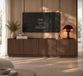 3xE living Meuble TV 180 cm, 4 portes, noyer Villa, push-to-open