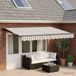 Maison Exclusive - Parasol manuel, 4,5 x 3,5 mètre, rayé gris clair et blanc