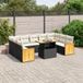 Maison Exclusive - Ensemble de jardin pour le jardin, composé de 10 pièces avec coussins, en polyrotin noir