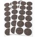 Adsamm WFP-30-SA-BR-40-12-3 36 x wollen viltglijders, bruin, Ø 40 mm