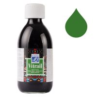 Lefranc Bourgeois Vitrail Glass & Porcelain Paint 534 Warm Green (250 ml)
