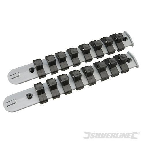 Silverline Dophouderrail 3/8 set van 2 stuks