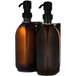 Distributeur de savon mural double doré