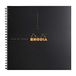 Rhodia 119960C - Spiraalschrift (Integrale Binding) Reverse Book Zwart - 21 x 21 cm - Kleine Ruitjes - 160 Afscheurbare pagina's - Clairefontaine Papier 90 g/m² - Polypro Omslag - Rhodiactive