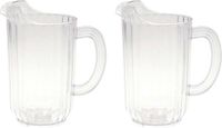 Carlisle Carafe - 3x - plastique polycarbonate - 1 litre - pichet à jus/ pichet à eau - 12 x 18 cm