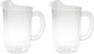 Carlisle Carafe - 3x - plastique polycarbonate - 1 litre - pichet à jus/ pichet à eau - 12 x 18 cm