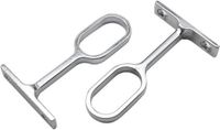 Merkloos Middenhouder voor ovale kledingstangen - Chroom - Verstelbare middendrager - Kleerhanger accessoires - Set van 2