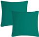 Stof Textile sierkussen Nelson - 2x - emerald groen - 40 x 40 cm