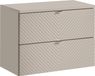 Meuble de salle de bain sous lavabo, 80 cm, dessus : aspect cachemire, mat, motif à chevrons