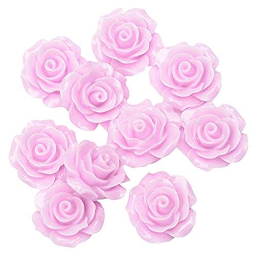 Club Green Hard Rose Flower, Dusky Pink, 20 mm, 10 Pieces