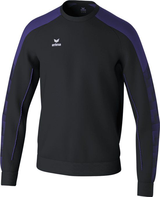 Erima Evo Star Sweatshirt Heren - Zwart / Paars - Maat L