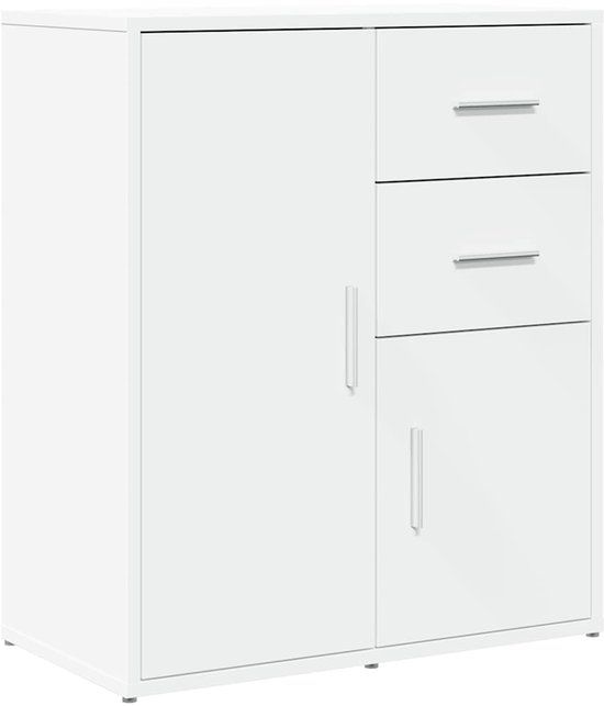 vidaXL Dressoir - 60x31x70 cm - Bewerkt Hout - Wit