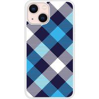 Apple Siliconen hoesje compatibel met iPhone 13 Mini Tartan Blauw