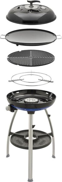 Cadac Carri Chef 2 BBQ/Skottel Combo gasbarbeque / zwart / rvs / rond