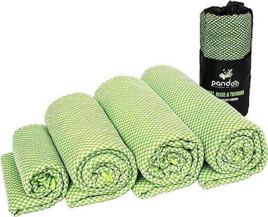 Groene reishanddoek van bamboevezel - voor fitness & training