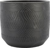 Floran Bloempot Loule - relief - antraciet - 19 x 17 cm