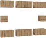 vidaXL Tv-meubelset 8 stuks 80 x 30 x 30 cm Artisan Eiken