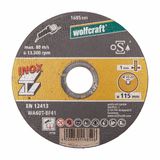 wolfcraft - 10 slijpschijven voor edelstaal, extra dun, Ø 115 mm