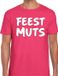 Bellatio Decorations Shoppartners Bv Feestmuts tekst t-shirt - roze - heren - Foute party kleding - korte mouwen - katoen S