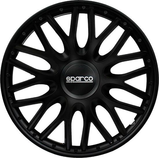 Sparco Roma Wheel Covers - 15 inch - Black - Set of 4