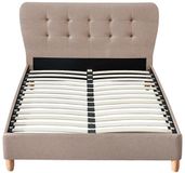 Vente-unique Bedframe stof crème 140 x 190 cm