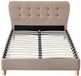 Vente-unique Bedframe stof crème 140 x 190 cm