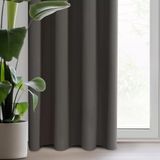 Eurofirany 351246 Sheer Grommet Polyester Graphite Curtain