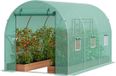 VEVOR Kas met inlooptunnel, afmetingen 14,6 x 6,36 x 6,3 ft, verzinkt frame, PE-afdekking, groen