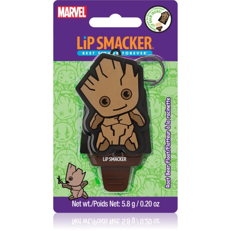 Lip Smacker Marvel, Guardians of the Galaxy, Lippenbalsem voor Kinderen met Marvel-sleutelhanger, Makkelijk aan te Brengen Ijslollyvorm, Lippenbalsem Verrijkt met Castorolie, Groot Beer Float