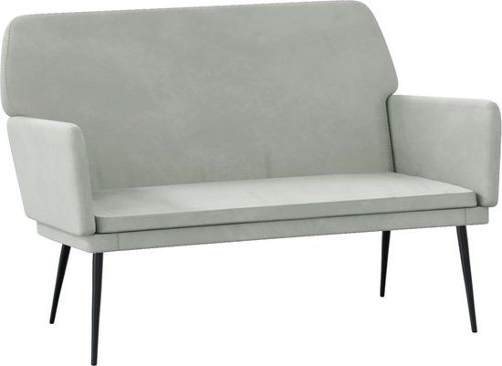 vidaXL Bankje 108x79x79 cm Fluweel Lichtgrijs