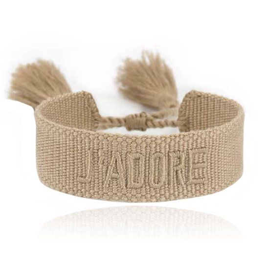 Deja Jewels Deja J'adore Gevlochten Armband - Beige