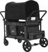 VEVOR Poussette chariot pour 4 enfants, Gris foncé + noir