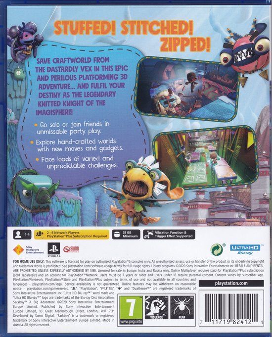 Sony sackboy a big adventure PlayStation 5