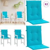 VidaXL Stoelkussens 2 stuks Oxford stof turquoise