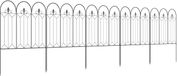 Outsunny Clôture de jardin en métal 305x79,5cm noir