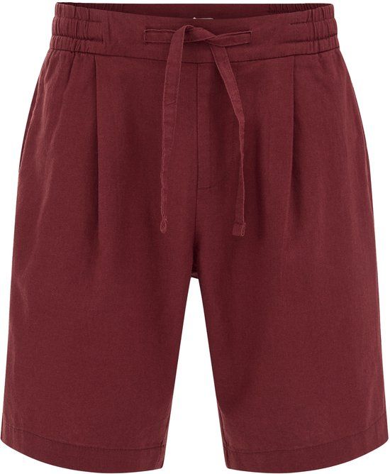 WE Fashion Heren relaxed fit short van linnenmix