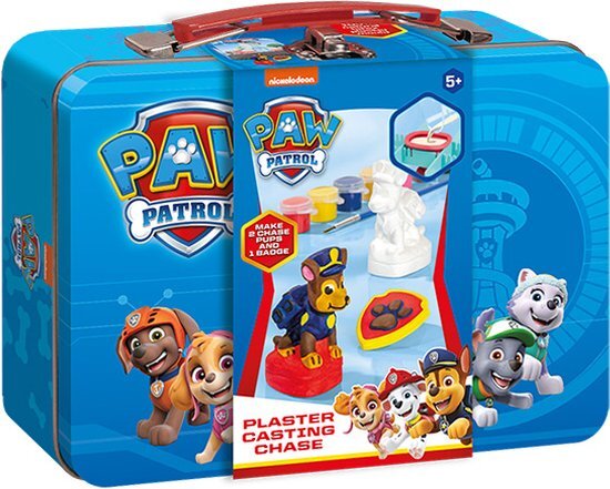 Totum PAW Patrol - Gips figuur knutselset - in metalen koffertje