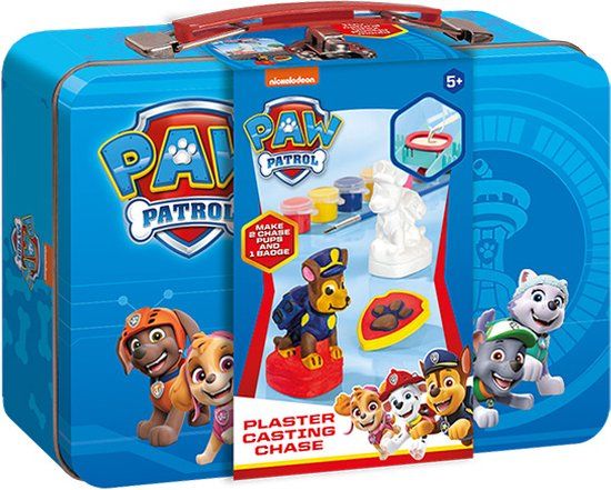 Totum PAW Patrol Gips Figuur Gieten en Schilderen Knutselset in Metalen Koffertje - 5+ jaar