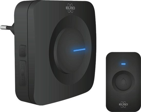 ELRO DB3000 Draadloze Deurbel Set - Plug-in - 300m - Zwart