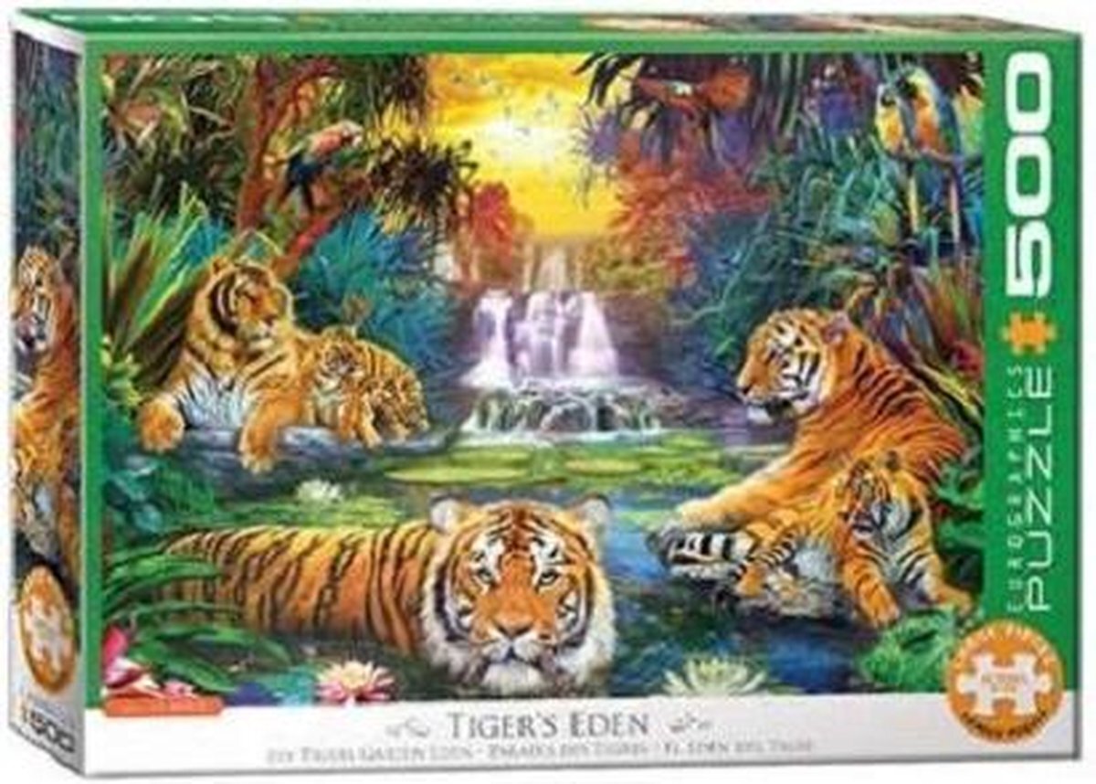 Eurographics puzzel Tigers Eden 500 stukjes